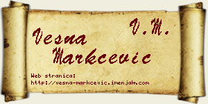 Vesna Markčević vizit kartica